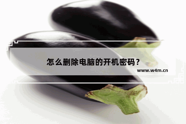 怎么删除电脑的开机密码？