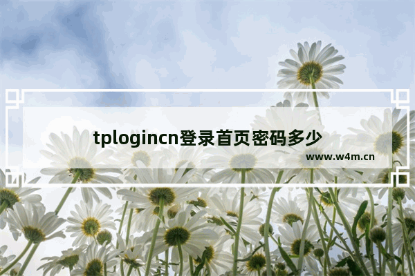 tplogincn登录首页密码多少