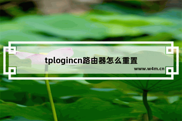 tplogincn路由器怎么重置