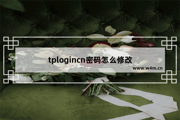 tplogincn密码怎么修改