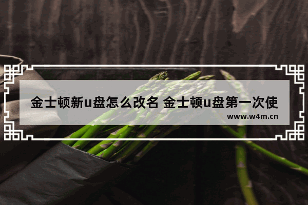 金士顿新u盘怎么改名 金士顿u盘第一次使用怎么格式化