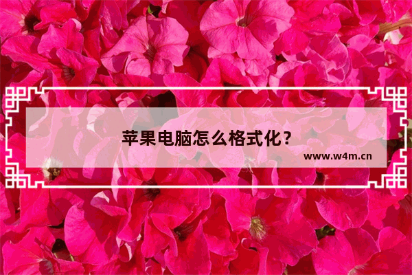 苹果电脑怎么格式化？