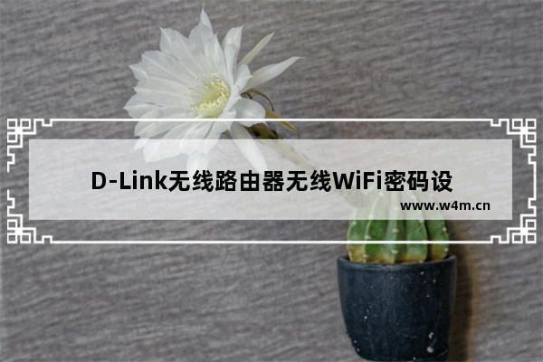 D-Link无线路由器无线WiFi密码设置方法