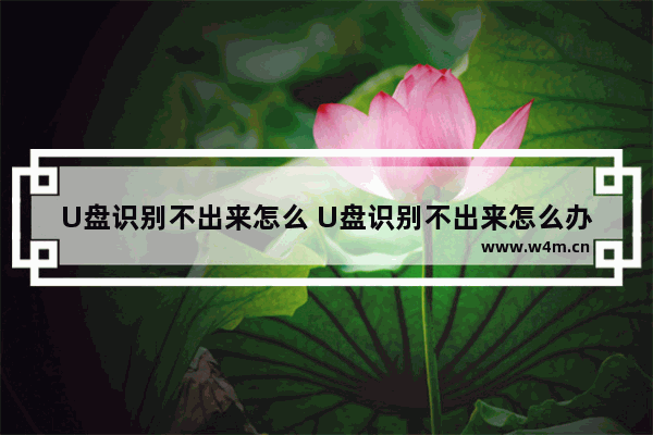 U盘识别不出来怎么 U盘识别不出来怎么办