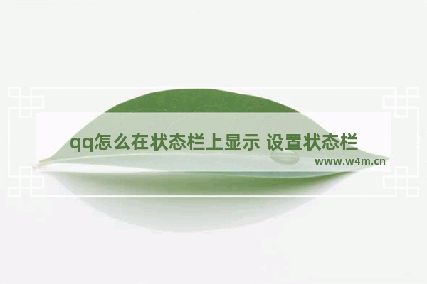 qq怎么在状态栏上显示 设置状态栏