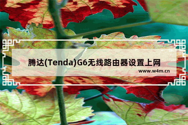 腾达(Tenda)G6无线路由器设置上网