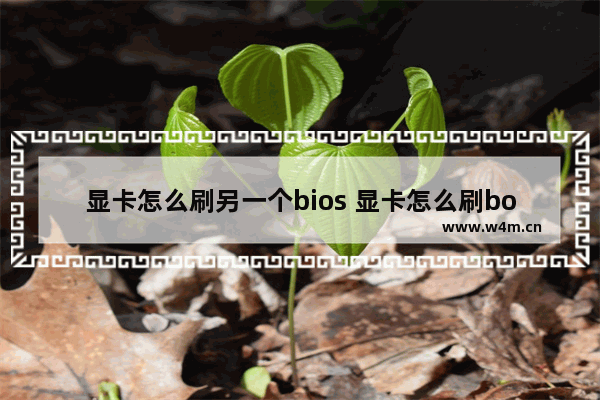 显卡怎么刷另一个bios 显卡怎么刷boss