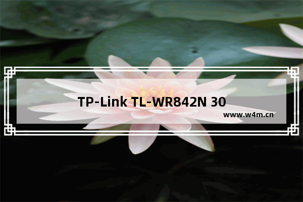 TP-Link TL-WR842N 300M无线路由器设置上网