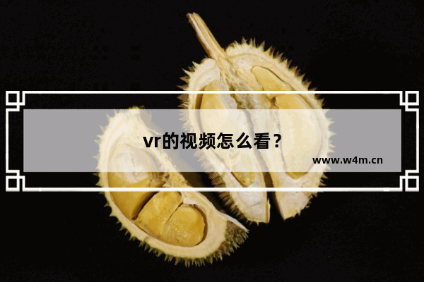 vr的视频怎么看？