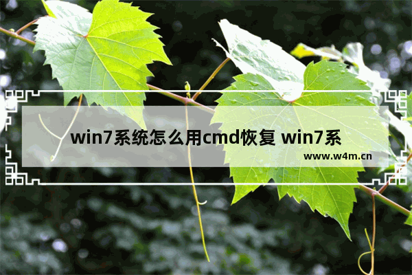 win7系统怎么用cmd恢复 win7系统cmd还原系统