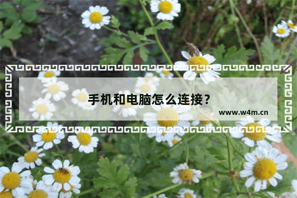 手机和电脑怎么连接？