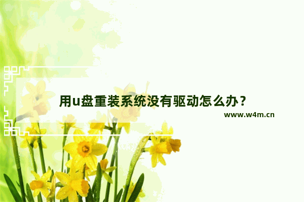 用u盘重装系统没有驱动怎么办？