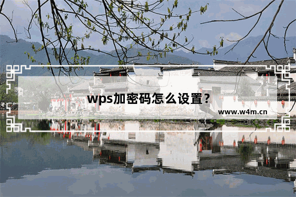 wps加密码怎么设置？