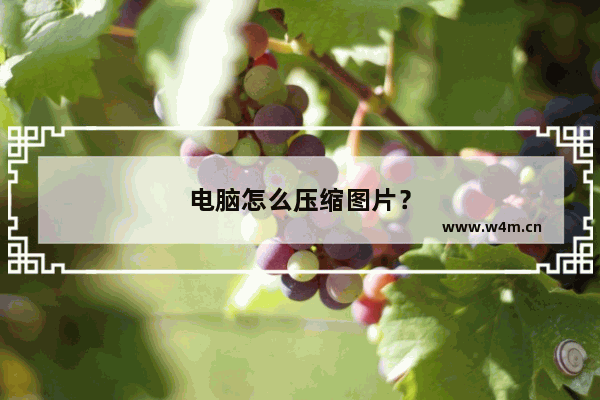 电脑怎么压缩图片？