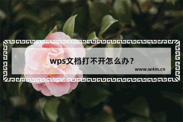 wps文档打不开怎么办？