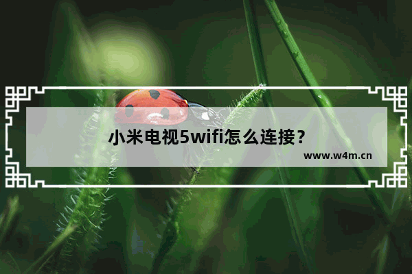 小米电视5wifi怎么连接？