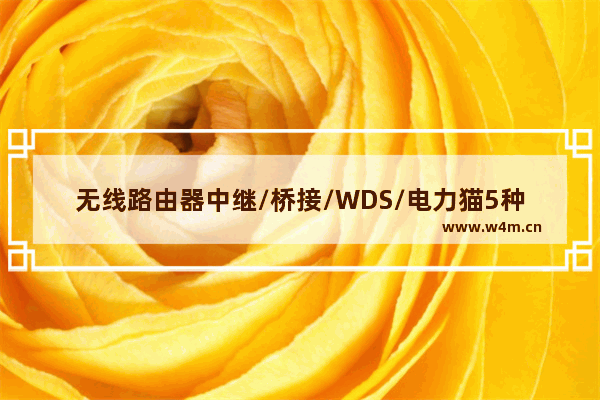 无线路由器中继/桥接/WDS/电力猫5种无线扩展方法图文详解