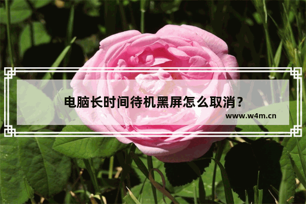 电脑长时间待机黑屏怎么取消？