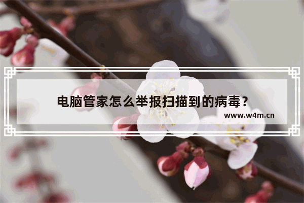 电脑管家怎么举报扫描到的病毒？