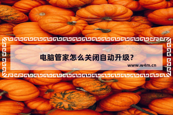 电脑管家怎么关闭自动升级？