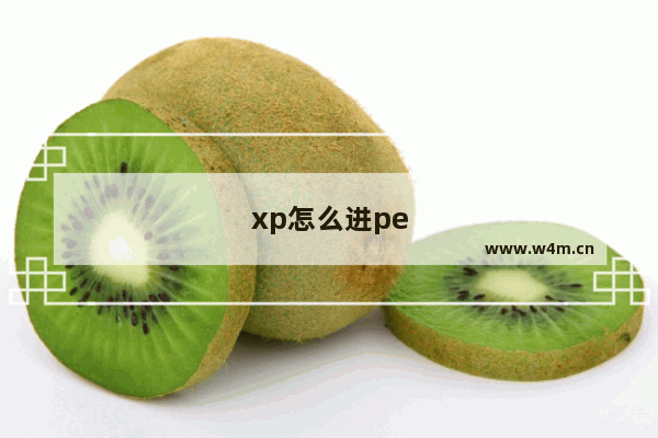 xp怎么进pe