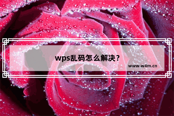 wps乱码怎么解决？