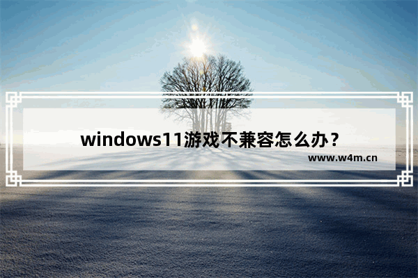 windows11游戏不兼容怎么办？