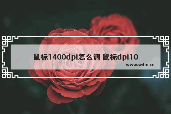 鼠标1400dpi怎么调 鼠标dpi1000怎么调