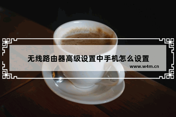 无线路由器高级设置中手机怎么设置