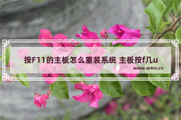 按F11的主板怎么重装系统 主板按f几u盘启动