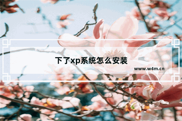 下了xp系统怎么安装