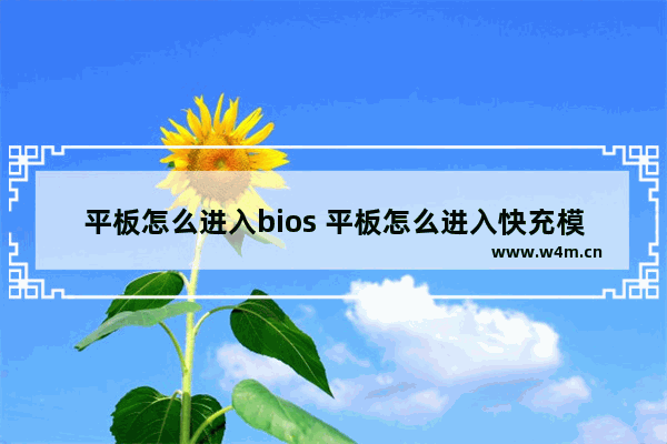 平板怎么进入bios 平板怎么进入快充模式