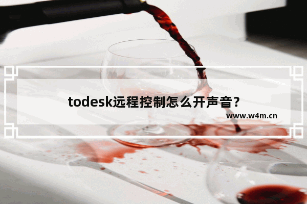 todesk远程控制怎么开声音？