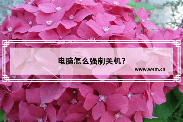 电脑怎么强制关机？