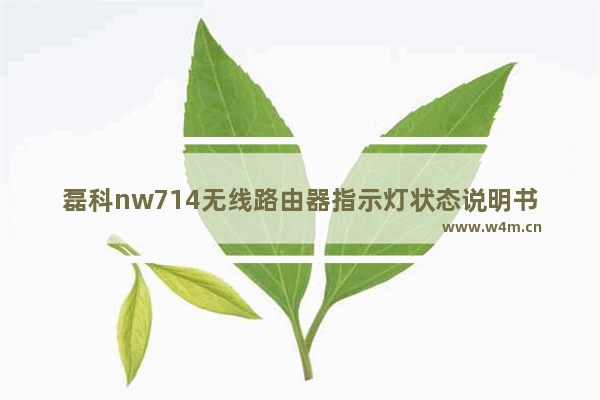 磊科nw714无线路由器指示灯状态说明书解析