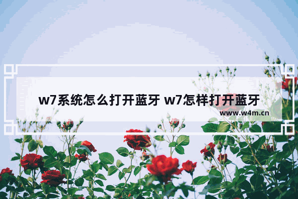 w7系统怎么打开蓝牙 w7怎样打开蓝牙