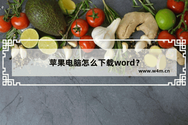 苹果电脑怎么下载word？