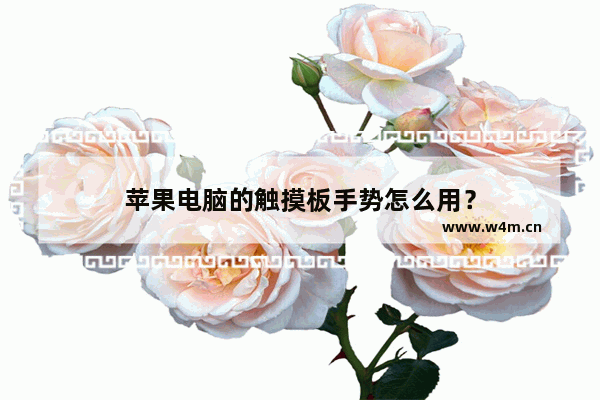 苹果电脑的触摸板手势怎么用？