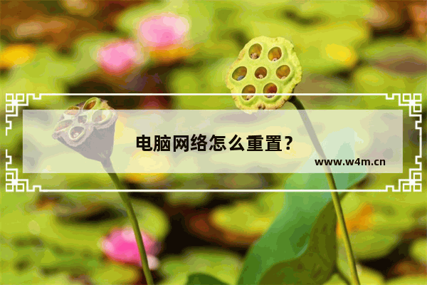 电脑网络怎么重置？