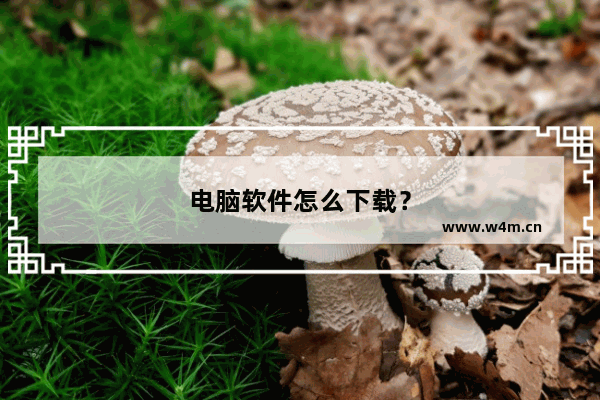 电脑软件怎么下载？