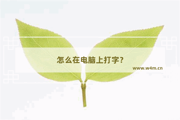 怎么在电脑上打字？