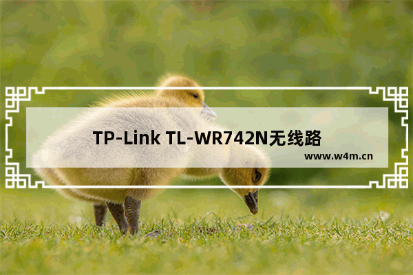 TP-Link TL-WR742N无线路由器设置上网方法