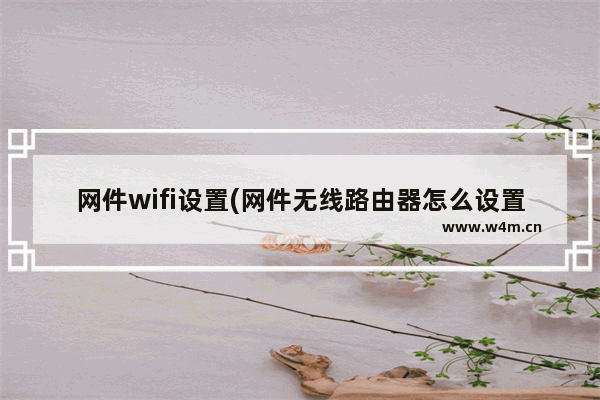 网件wifi设置(网件无线路由器怎么设置)