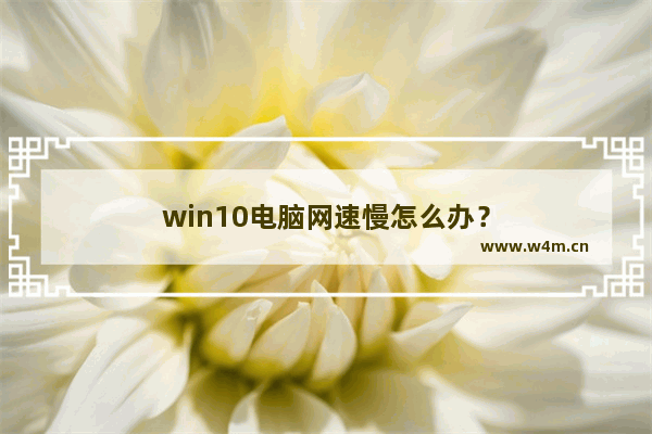 win10电脑网速慢怎么办？