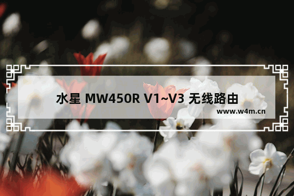 水星 MW450R V1~V3 无线路由器上网设置