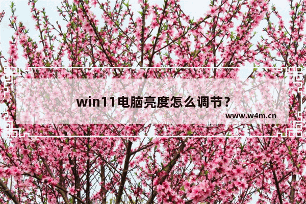 win11电脑亮度怎么调节？