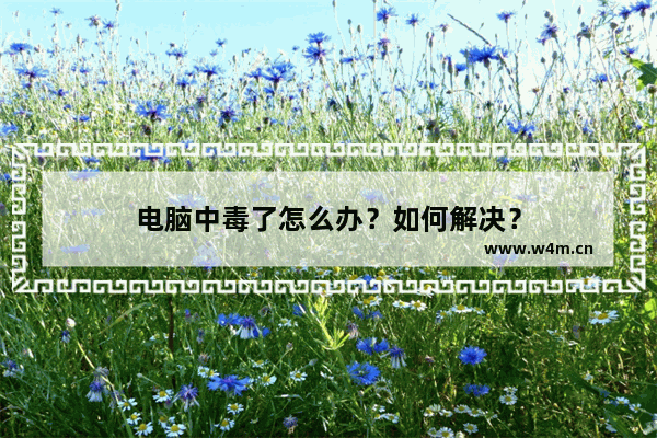 电脑中毒了怎么办？如何解决？