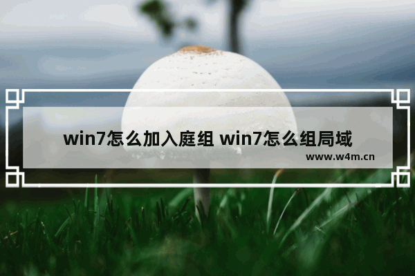 win7怎么加入庭组 win7怎么组局域网