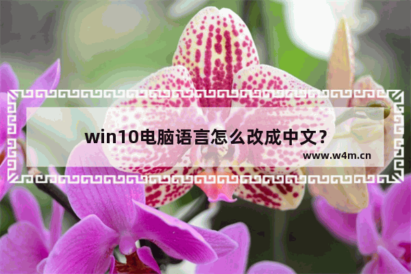 win10电脑语言怎么改成中文？