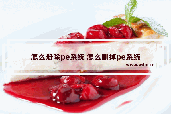 怎么册除pe系统 怎么删掉pe系统